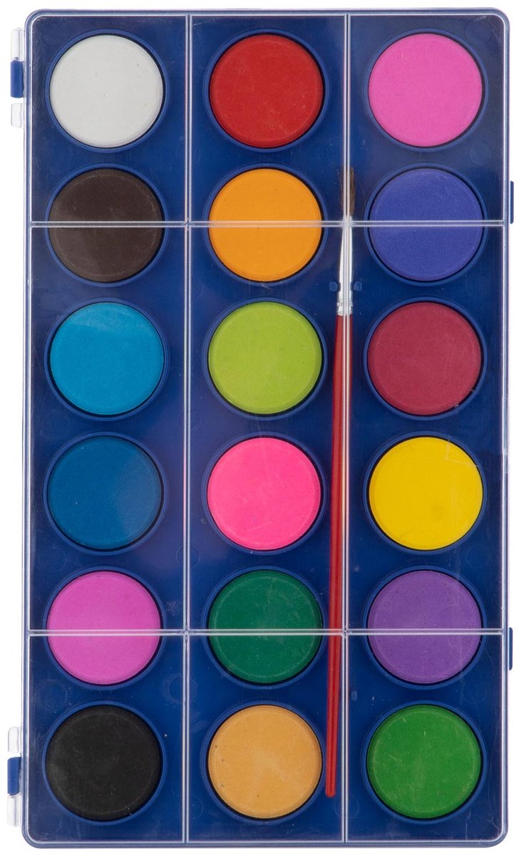 Grafix© - Waterverf - 18 Kleuren met penseel - Aquarelverf - Paaseieren - Waterverf kinderen — afbeelding 2
