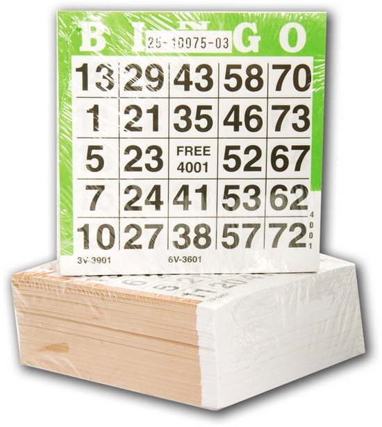 Foto: Bingokaarten 500 vellen