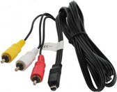 OTB Camera Tulp composiet A/V kabel compatibel met Sony VMC-15FS / zwart - 1,5 meter