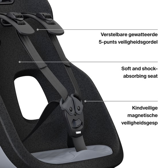 Thule Yepp Nexxt 2 maxi Fietszitje Monument One-Size van Thule — afbeelding 4