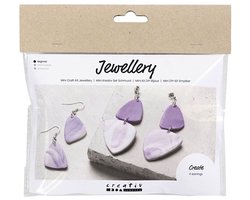 Omslag van Creativ Company Mini Hobbyset Sieraden Gemarmerde 4 Oorbellen
