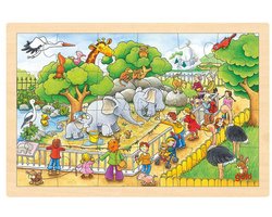foto van Goki Houten Legpuzzel Bezoek aan de Dierentuin, 24st.