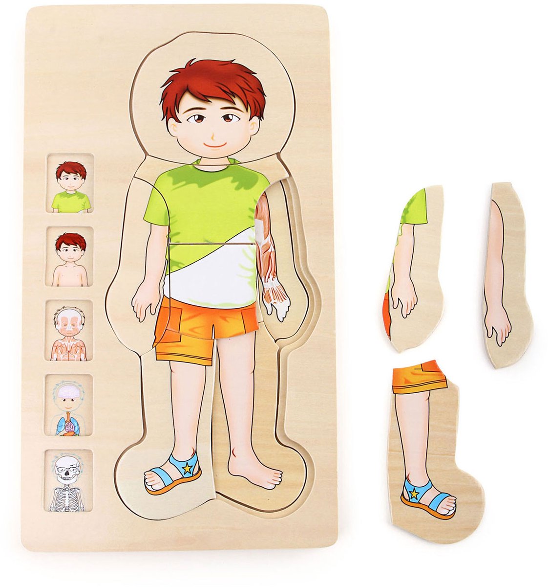 Small Foot - houten lichaamspuzzel jongen, 29st. afbeelding 1