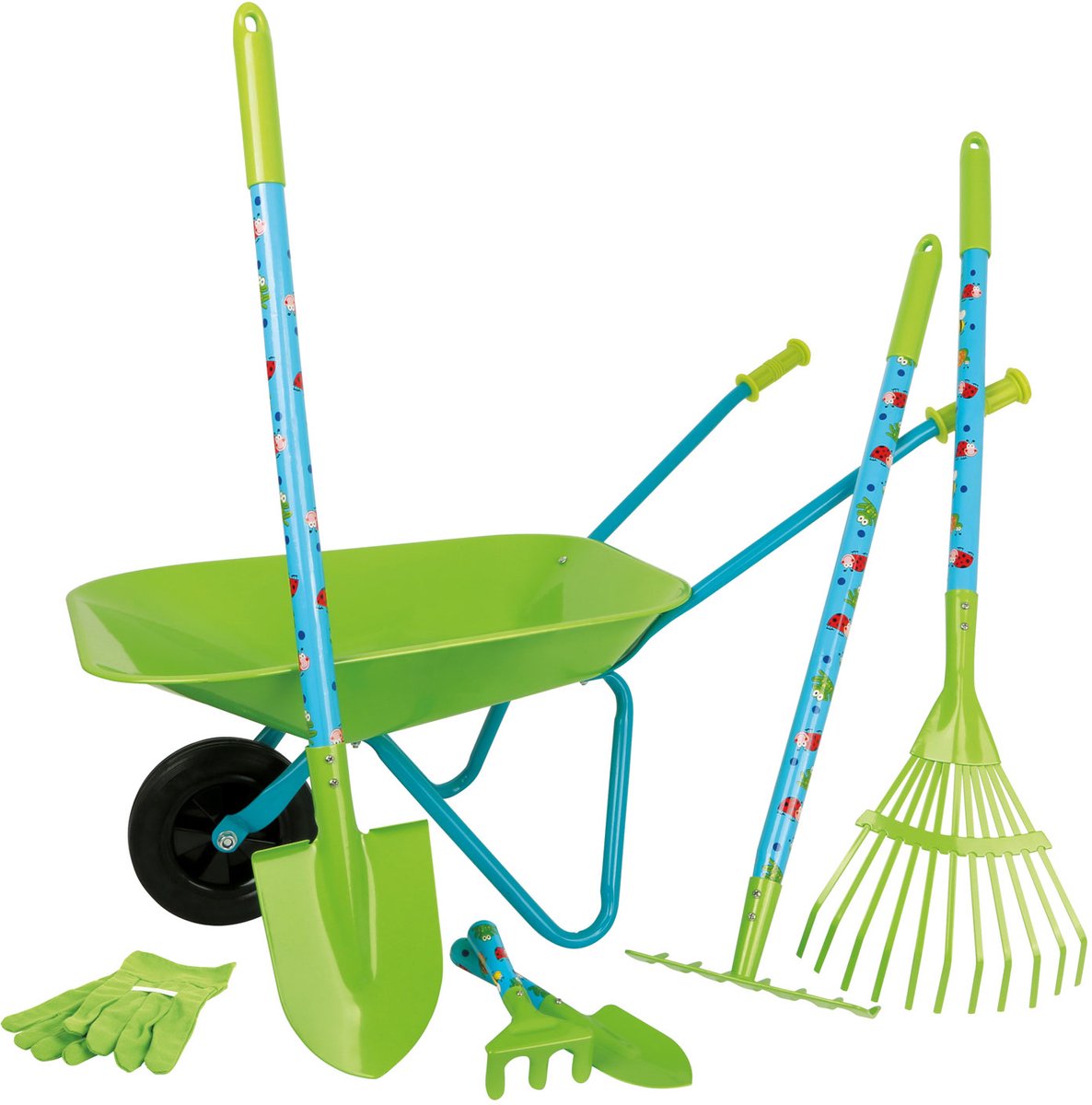 Speelgoed tuinset met kruiwagen Small Foot
