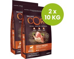 Wellness CORE dry dog adult original Kalkoen Kip 20KG - Hondenvoer - 2 x 10kg