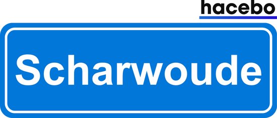 Hacebo Plaatsnaam Sticker 29x10 CM Scharwoude Sticker hacebo-plaatsnaam-sticker-29x10-cm-scharwoude-sticker