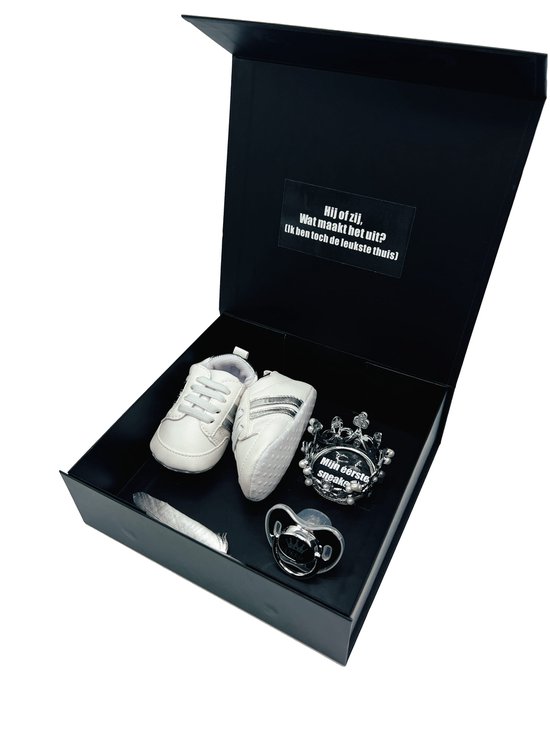 Kraamcadeau unisex met speen - Koetsiekoetsie kraamcadeau -cadeau gender reveal, babyshower - cadeau voor zwangerschap