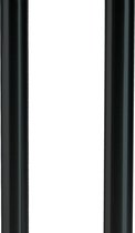 Cavus zwarte stalen 120 cm x 6 cm dubbele kolom