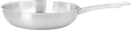 Demeyere Bistro 3 RVS Koekenpan – 28 cm Bakpan Uit Roestvrij Staal – Braadpan Geschikt Voor Alle Warmtebronnen Inclusief Inductie – Duurzaam – Volledig PFAS – PFOA – en PTFE Vrij