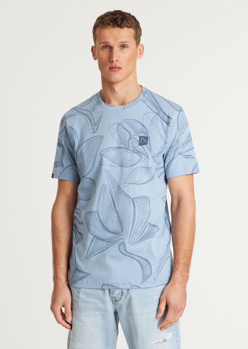 CHASIN' Shirt Heren - Regular T-Shirt Afdrukken - Wild - Lichtblauw