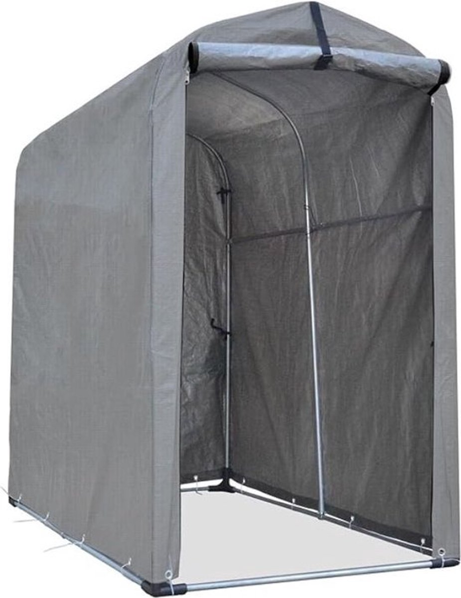 Luxe Fietsenstalling – Fietsberging – Fietsenhok – Waterdicht – Ruimte voor 2 Fietsen – Geschikt voor Outdoor – 180x94x156 CM – Grijs