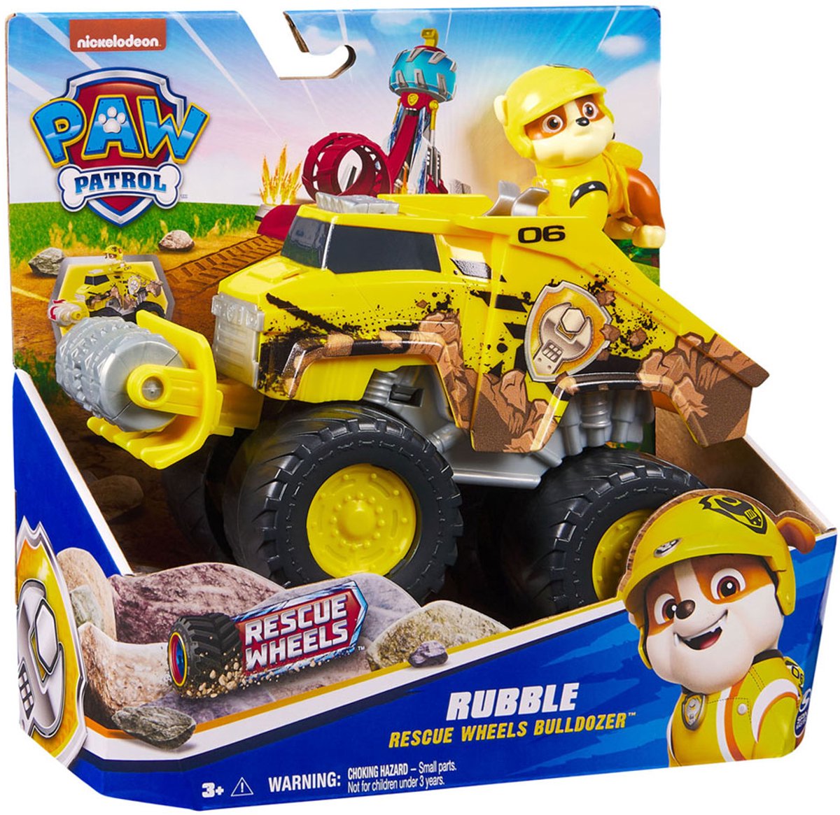PAW Patrol Reddingswagens - Bulldozer met Rubble speelfiguur - Speelgoedauto — afbeelding 6