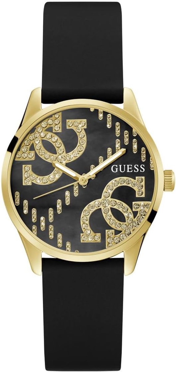 Guess G Stitch GW0755L3 Horloge - Siliconen - Zwart - Ø 36 mm