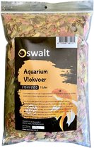 Nourriture en flocons Oswalt pour aquarium - Nourriture pour poissons - 1 litre