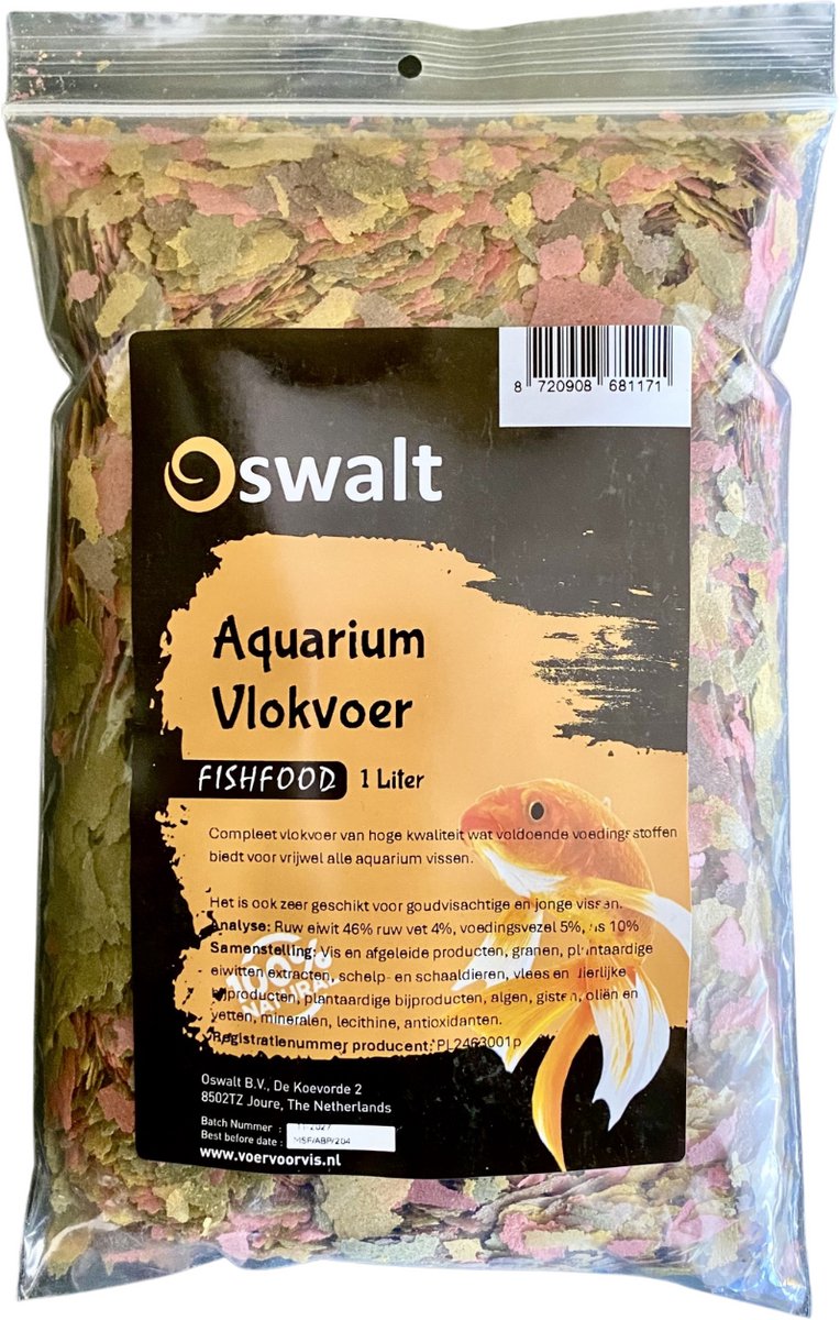 Oswalt Aquarium Vlokvoer - Vissenvoer - 1 Liter