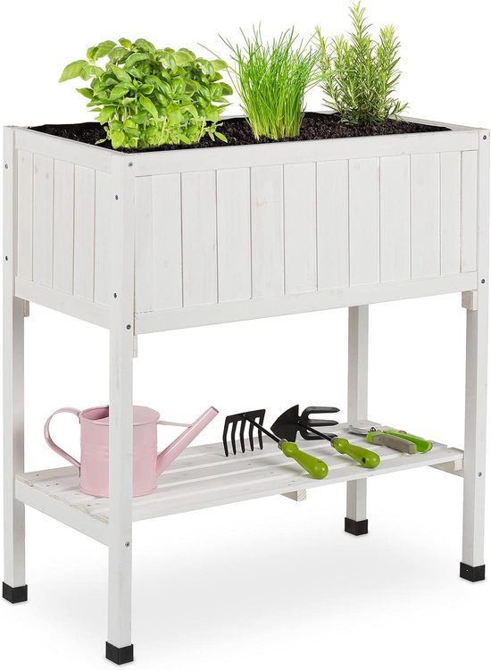 AXI Kweektafel Van Hout Met Gronddoek Moestuintafel / Moestuinbak Voor Buiten Tuin Balkon Terras Kas AXI Kweektafel Van Hout Met Gronddoek Moestuintafel / Moestuinbak Voor Buiten Tuin Balkon Terras Kas