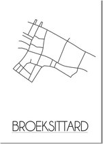 DesignClaud Broeksittard Plattegrond poster - A2 poster (42x59,4cm)