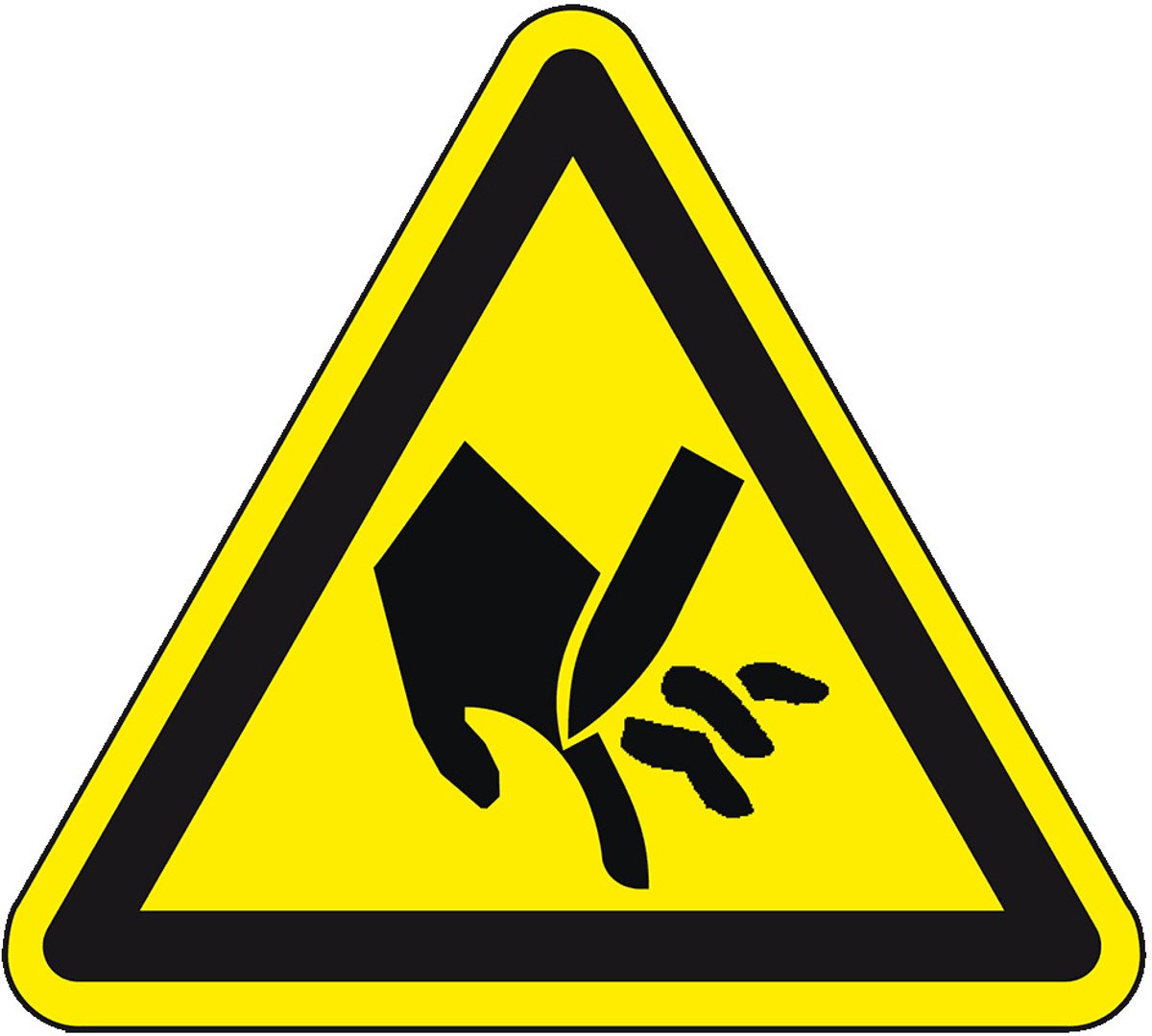 Snijgevaar sticker 200 mm