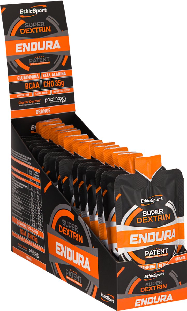 Goedkoopste EthicSport Super Dextrin Endura 15 x 60 ml orange - geavanceerde mix van koolhydraten, aminozuren, B-vitaminen - Getest op doping en microbiologische veiligheid – Vrij van gluten, cafeïne en aspartaam