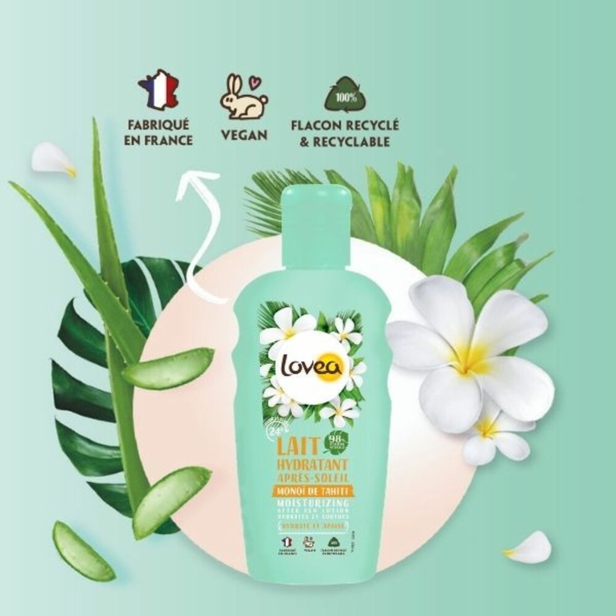 Goedkoopste 3x Lovea Sun Kalmerende Aftersun Melk Tahiti Monoï 150 ml