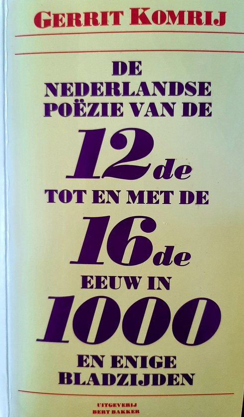 Nederlandse Poezie 12De - 16De Eeuw Pap
