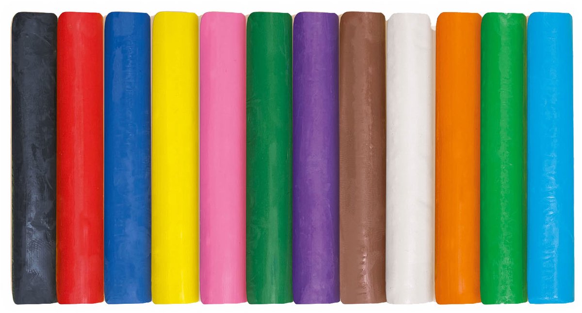 SES - Infinity boetseerklei - 12 kleuren was klei (180gr) - droogt niet uit - heldere kleuren - glutenvrij