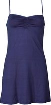 RJ Bodywear Pure Color dames jurk (1-pack) - onderjurk met verstelbare bandjes - donkerblauw - Maat: XL