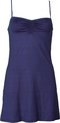RJ Bodywear Pure Color dames jurk (1-pack) - onderjurk met verstelbare bandjes - donkerblauw - Maat: XL