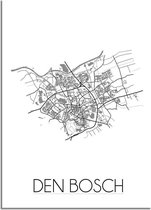 DesignClaud Den Bosch Plattegrond poster A4 poster (21x29,7cm)