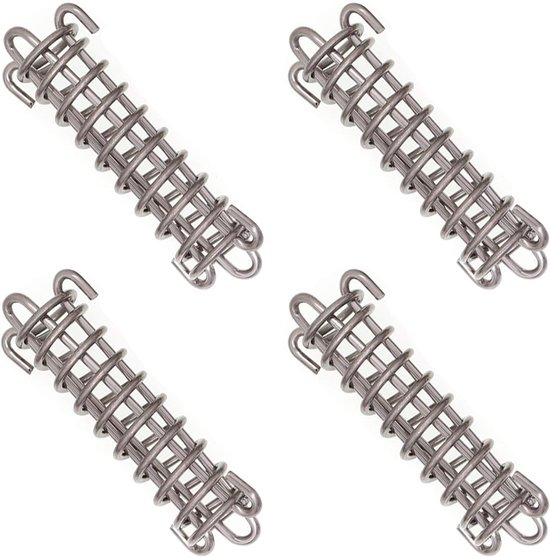 YueWan Spanning Veren Luifel Lente Gesp 4 Stks Spanning Spring Set Legering Lente Luifel Storm Bandjes voor Tarps Tenten Draad Rekken Tent Haken Camping Accessoires Reizen Accessoires