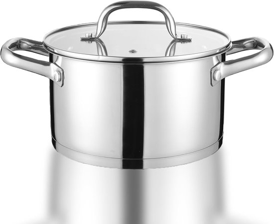 Olla de acero inoxidable de alta resistencia, ollas de cocina duraderas de gran Olla de acero inoxidable de alta resistencia, ollas de cocina duraderas de gran