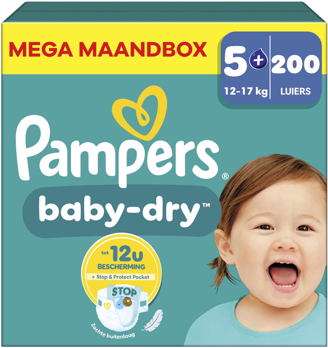 Pampers Baby Dry luiers maat 5+ | 200 stuks