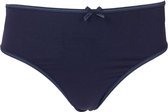 RJ Bodywear Pure Color dames maxi string - donkerblauw - Maat: 3XL