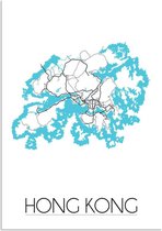 DesignClaud Hong Kong Plattegrond poster A4 poster (21x29,7cm)