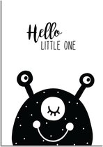 DesignClaud Hello Little One - Beest - Zwart wit poster A3 poster (29,7x42 cm)