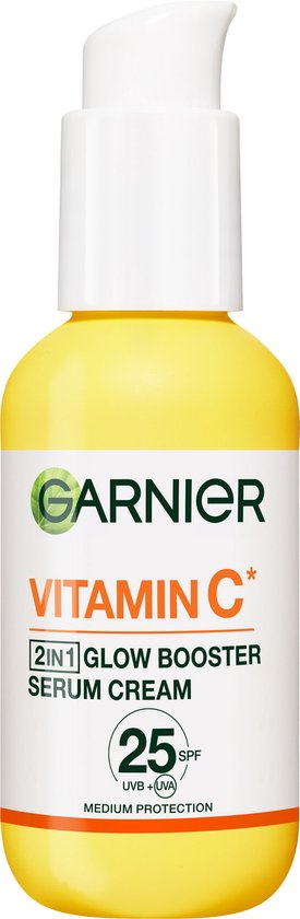 Garnier SkinActive - Glow Booster Serum Cream met Vitamine C* en SPF 25 - 2-in-1 serum & crème - Hydrateert & Laat Stralen - 50ml