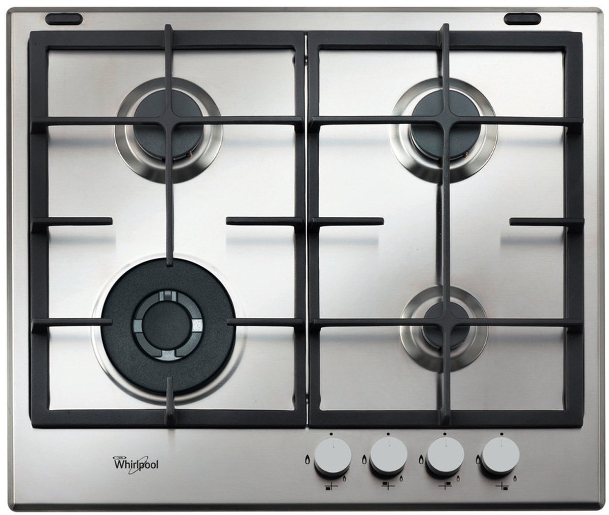 Whirlpool GMA 6422/IX NL kookplaat Roestvrijstaal Ingebouwd 59 cm Gaskookplaat 4 zone(s)
