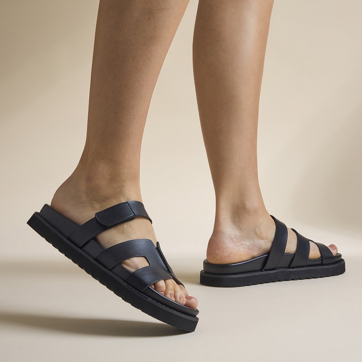 Ann Rocks Sandalen zwart Pu - Maat 36