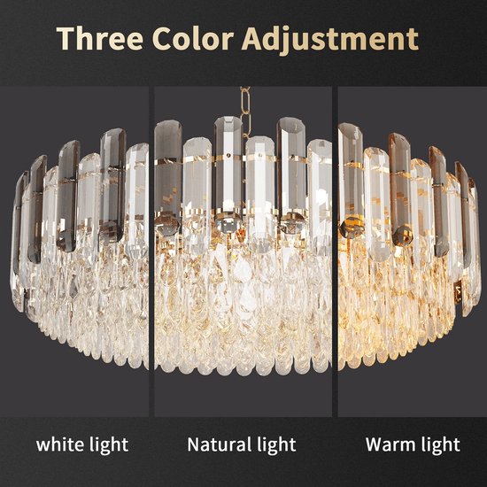 Wellmet Kristallen kroonluchter moderne kroonluchter kristallen hanglamp eettafel 9 licht 85 cm lengte plafondlamp grote elegante plafondlamp rechthoekige kroonluchter woonkamer eetkamer keukeneiland