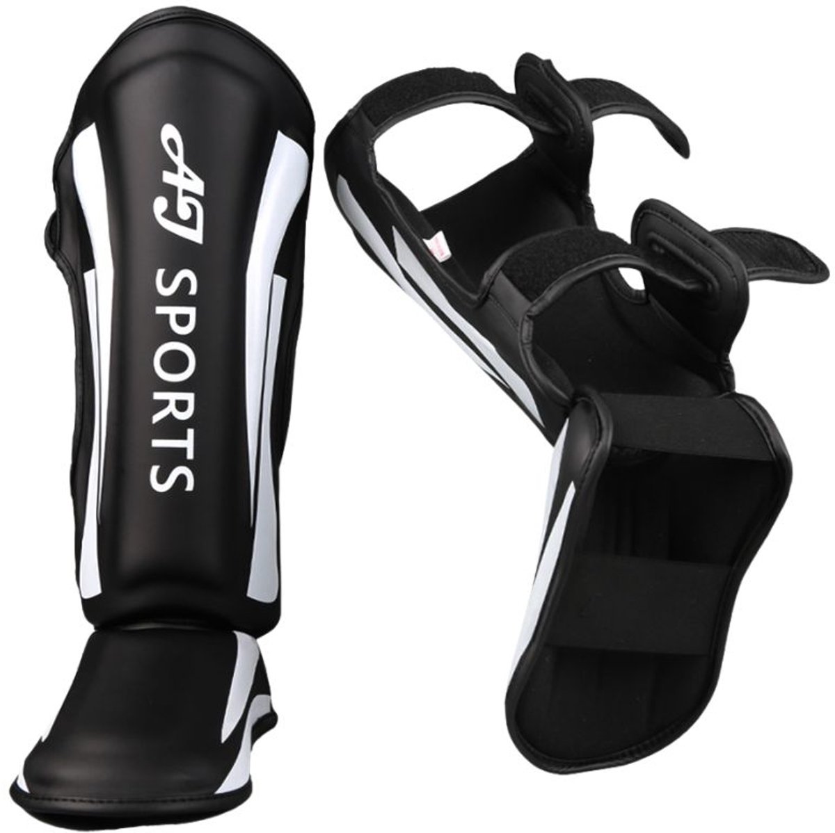 AJ-Sports Kickboks Scheenbeschermers maat XL - Kickboksen - Boksen - 2 Stuks - Zwart
