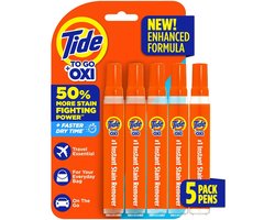 Tide To Go XXL Vlekkenverwijderaar – 5x10ml | Tegen Koffie-, Thee-, Wijn-, Fruit- & Sausvlekken