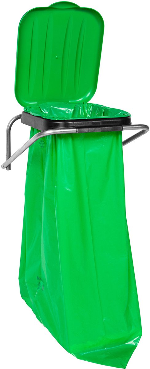 GSG24 - Wandhouder voor Afvalzakken - Groen - 120L - Voor Binnen en Buiten