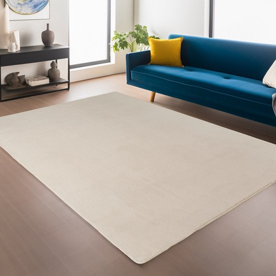 SHACOS Vloerkleed voor de woonkamer, modern, beige, 120 x 160 cm