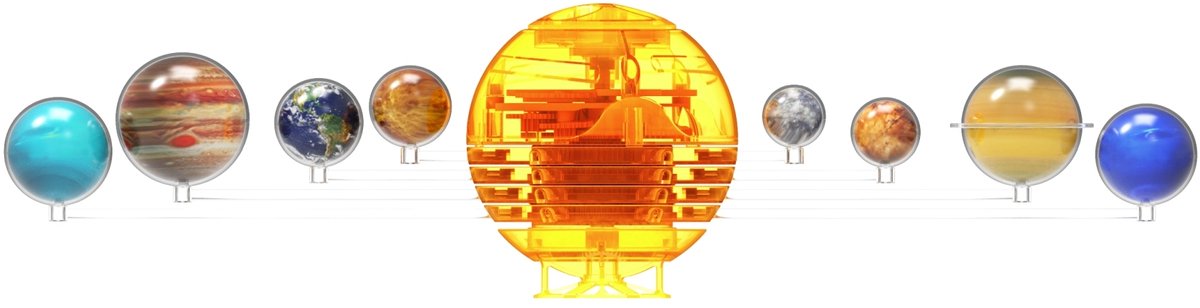 KOSMOS Orbiting Solar System - Bouw Je Eigen Zonnestelsel - Mechanisch Model met Opwindmotor - Geen Batterijen Nodig - 35 cm Diameter - STEM Experimenteerset - Vanaf 8 Jaar — afbeelding 6