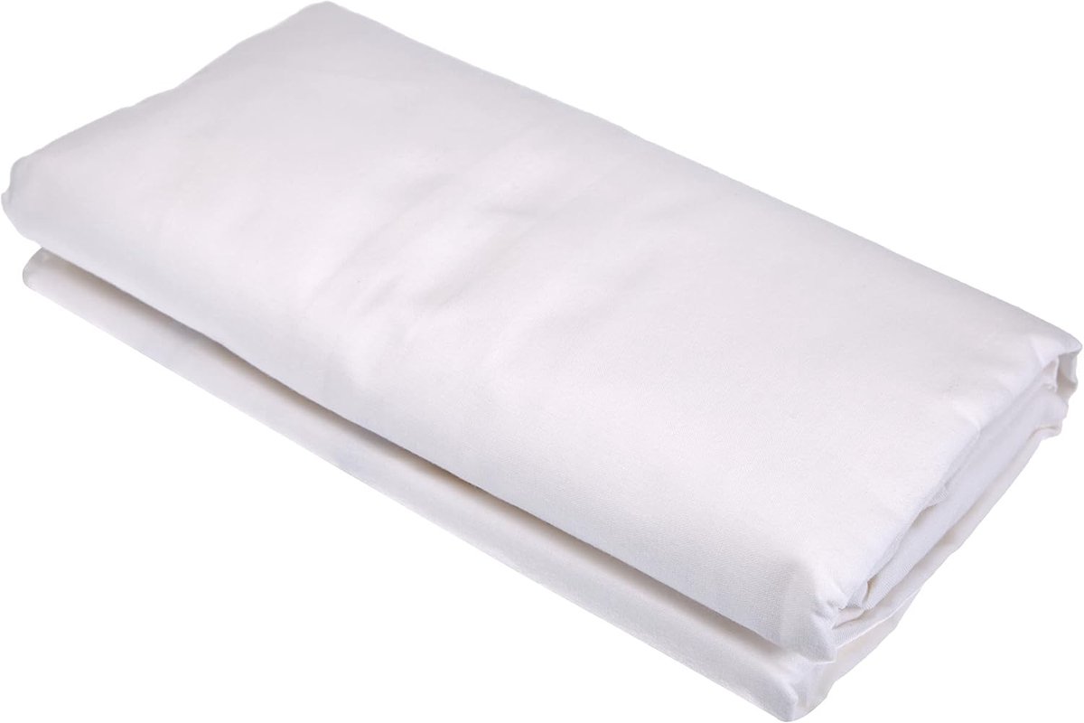 Ibenzoa Zachte Katoenen Hoofdekussenhoes - Uni Wit - 80x190 cm - Comfortabel en Duurzaam