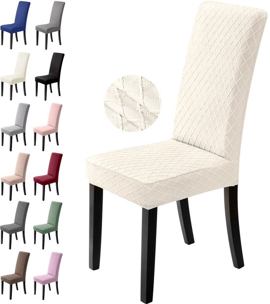 Staboos Stoelhoezen, set van 6 stuks, hoogwaardige en elastische stoelhoezen voor swingstoelen, onderhoudsvriendelijke stoelhoezen, perfecte stoelbekleding, Öko-Tex-gecertificeerd, donkerbruin