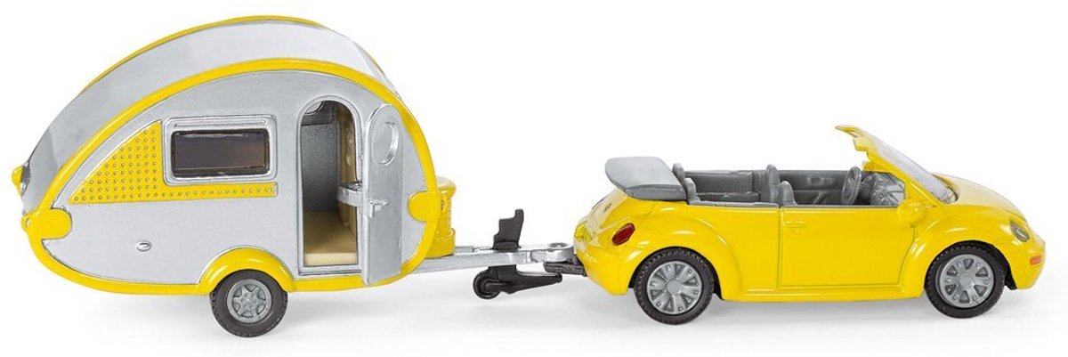 SIKU 1629, Volkswagen Beetle met Caravan, metaal/kunststof — afbeelding 4