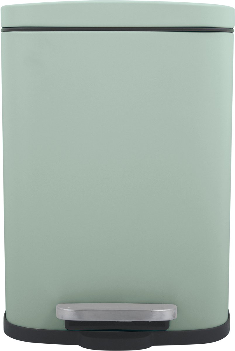 Goedkoopste Spirella Pedaalemmer Venice - mintgroen - 5 liter - metaal - L21 x H30 cm - soft-close - toilet/badkamer
