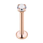 Rosegoud Met Steen - Tragus / Helix / Labret Piercing