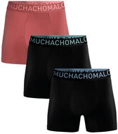 Muchachomalo Heren Boxershorts – 3 Pack Bamboe – Zacht Ondergoed – Maat L - Mannen Zwarte Onderbroeken